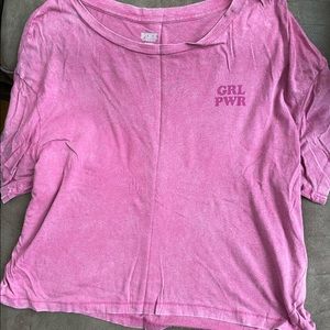 PINK girl power crop top